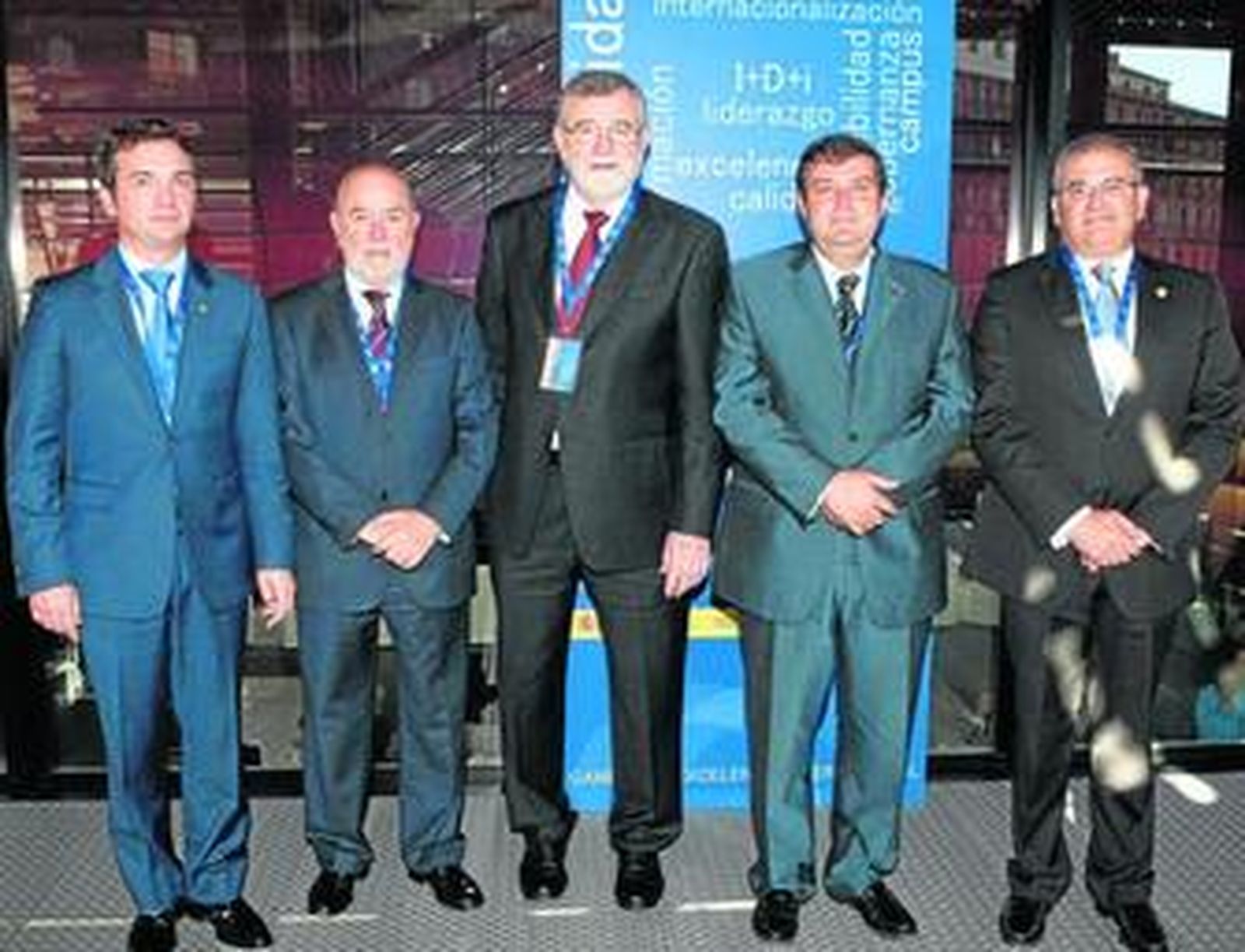 Los rectores de las universidades incluidas en el CEI-MAR, en la presentación de este proyecto el mes pasado en Madrid.