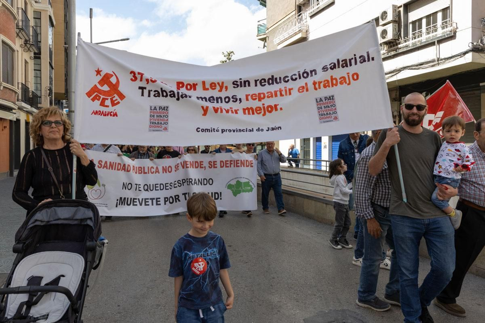 Manifestación convocada por el 1º de Mayo