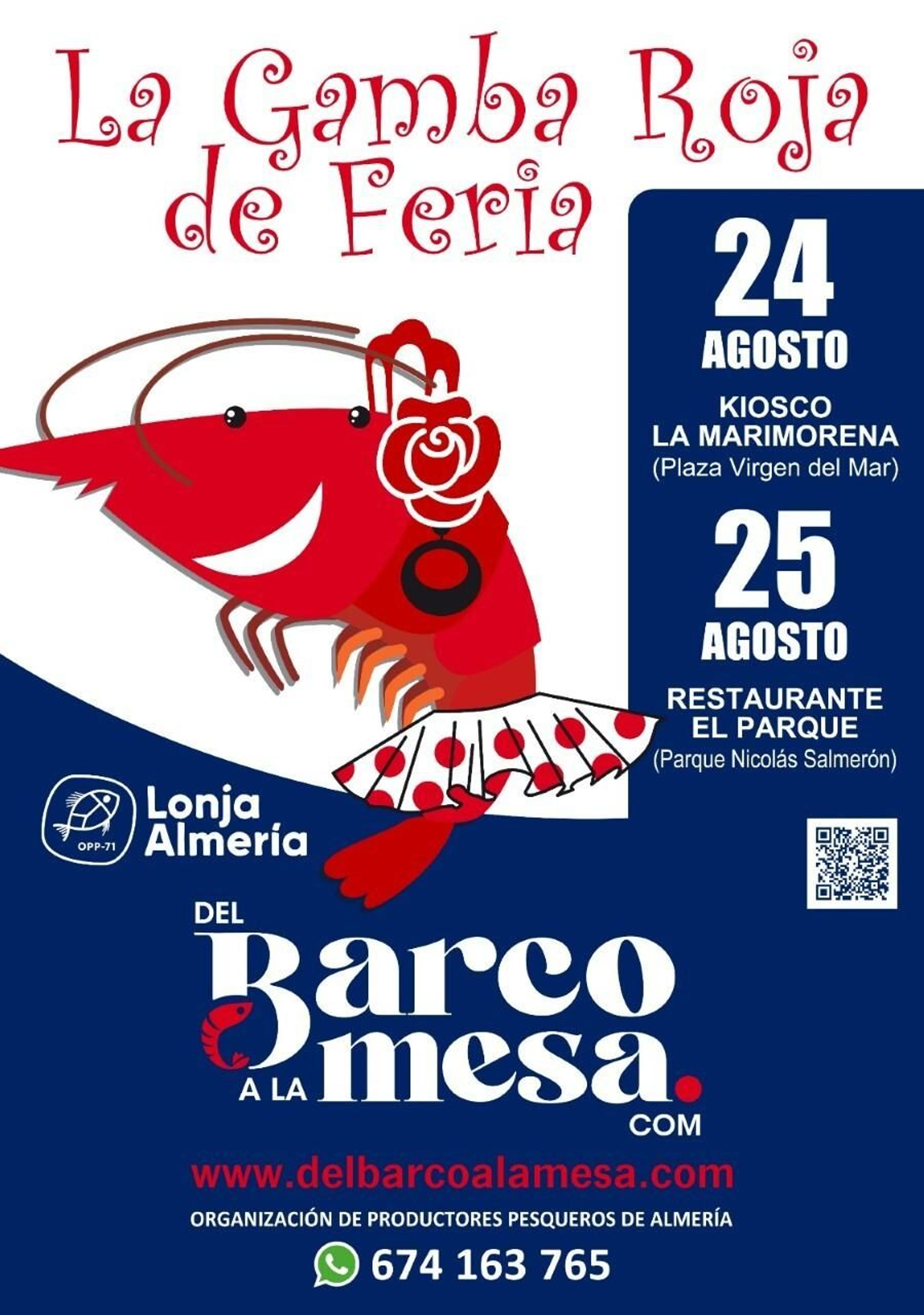 Promoción especial de gamba roja de Almería en la Feria
