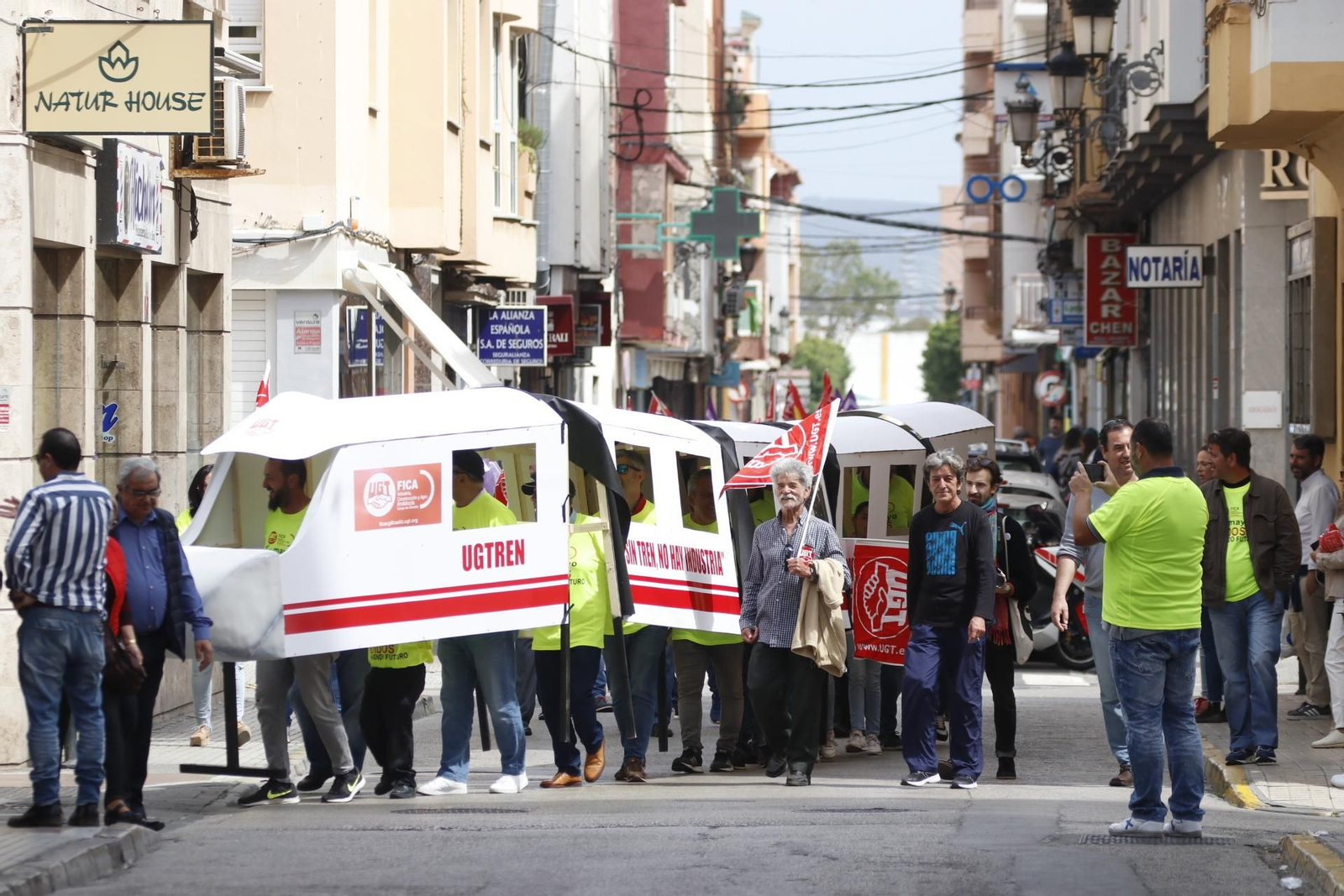 La manifestación por el Día del Trabajador en La Línea
