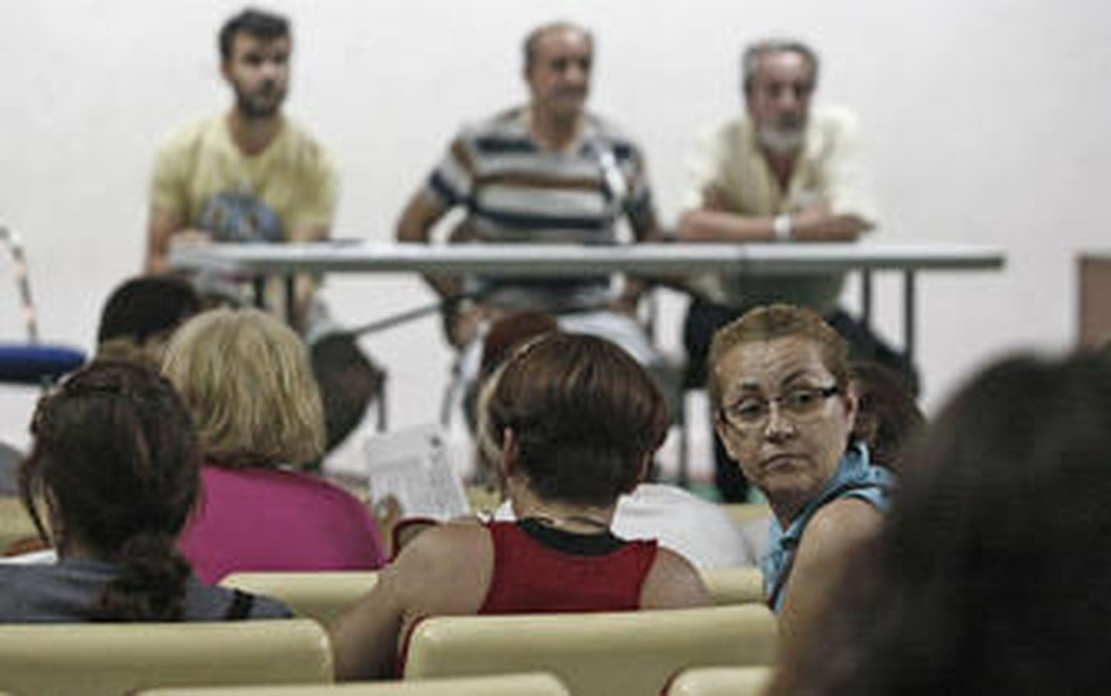 Imagen de la asamblea del SAT, celebrada ayer en la Casa de la Cultura.