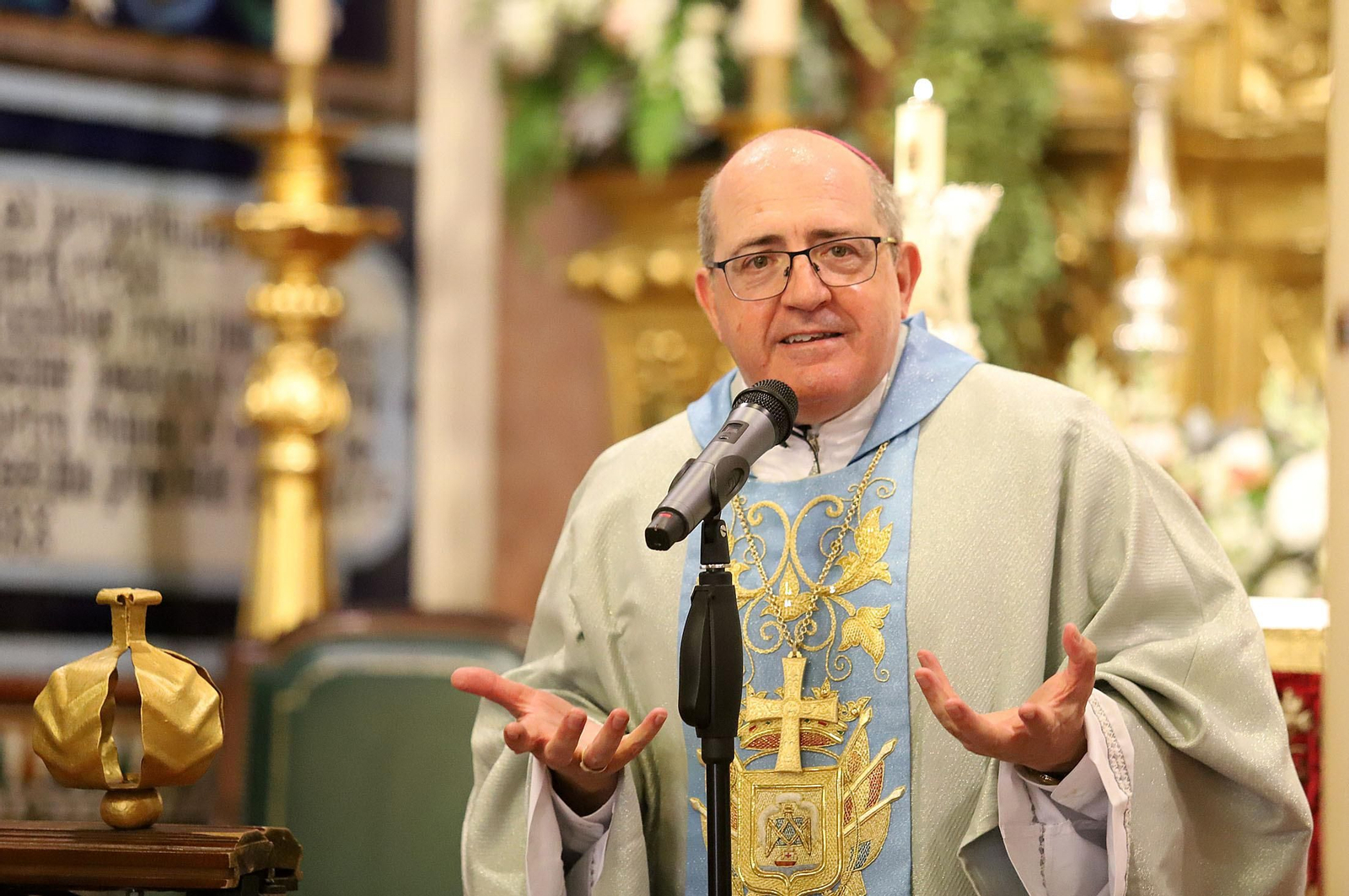 Santiago Gómez Sierra, obispo de Huelva.