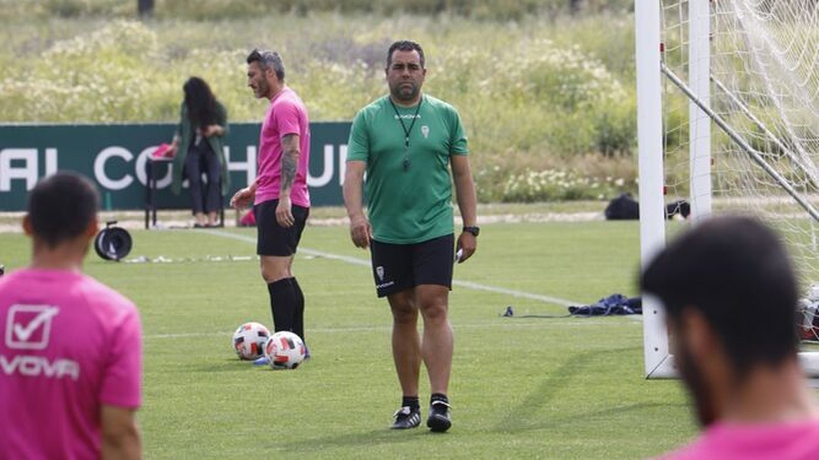Germán Crespo, durante un entrenamiento del Córdoba
