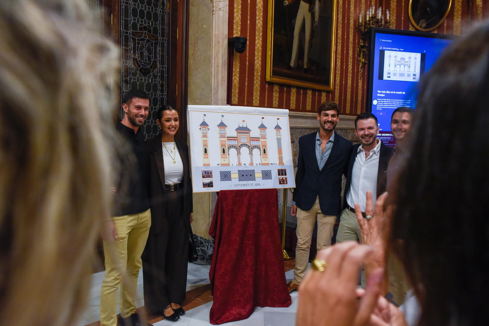 La presentación de la portada de la Feria de Sevilla 2024, en imágenes