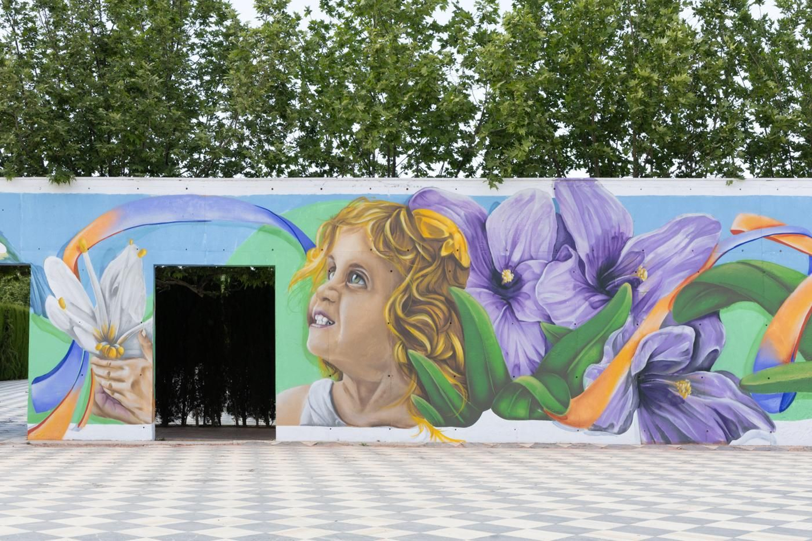 Así ha quedado el mural 'Pintando por Jaén' en el Parque Andrés de Vandelvira