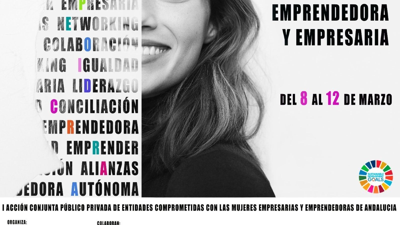 Cartel de la semana de la mujer emprendedora y empresaria.