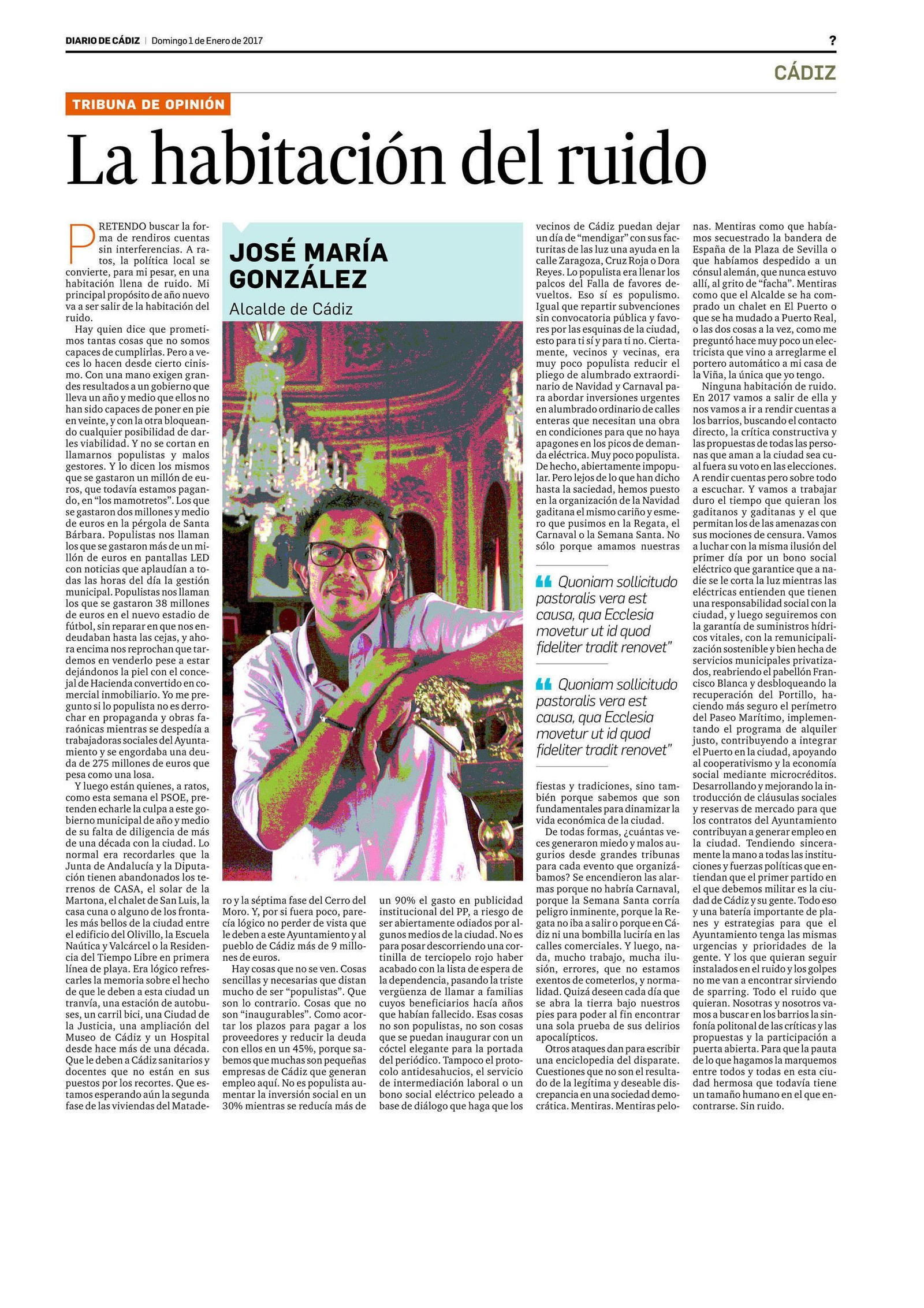 CÁDIZ SEGÚN EL ALCALDE