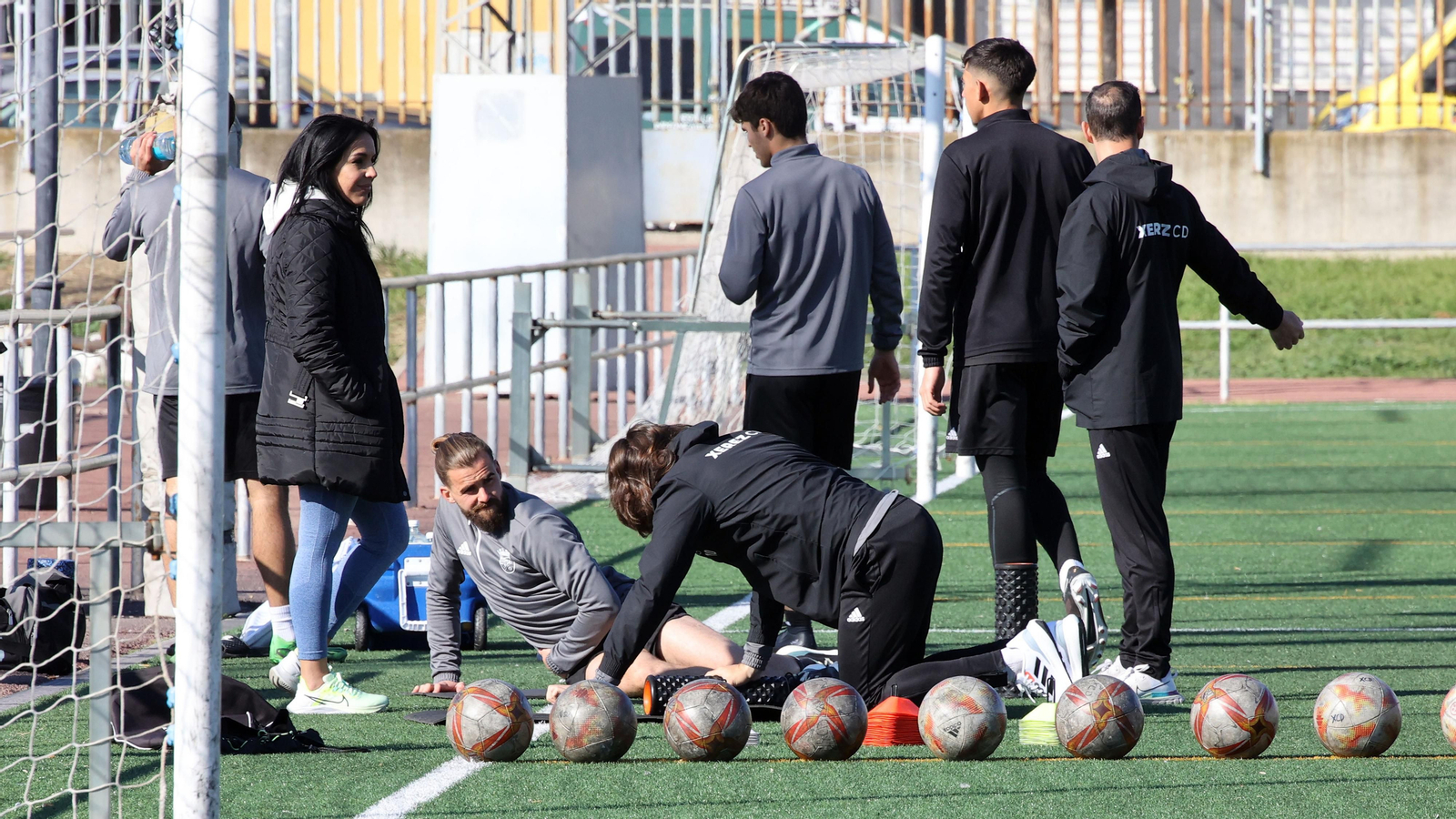 Entrenamiento de Juan Pedro 'El Pirata' con el Xerez CD