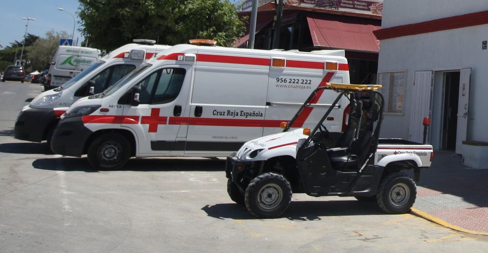 Ambulancias de Cruz Roja, en una imagen de archivo.