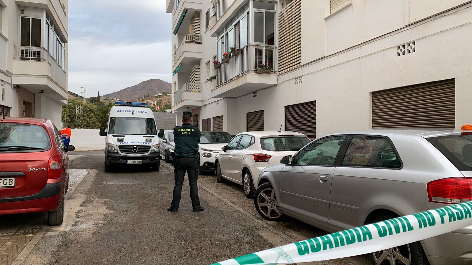 La Guardia Civil acordonó la zona donde se produjo el siniestro.