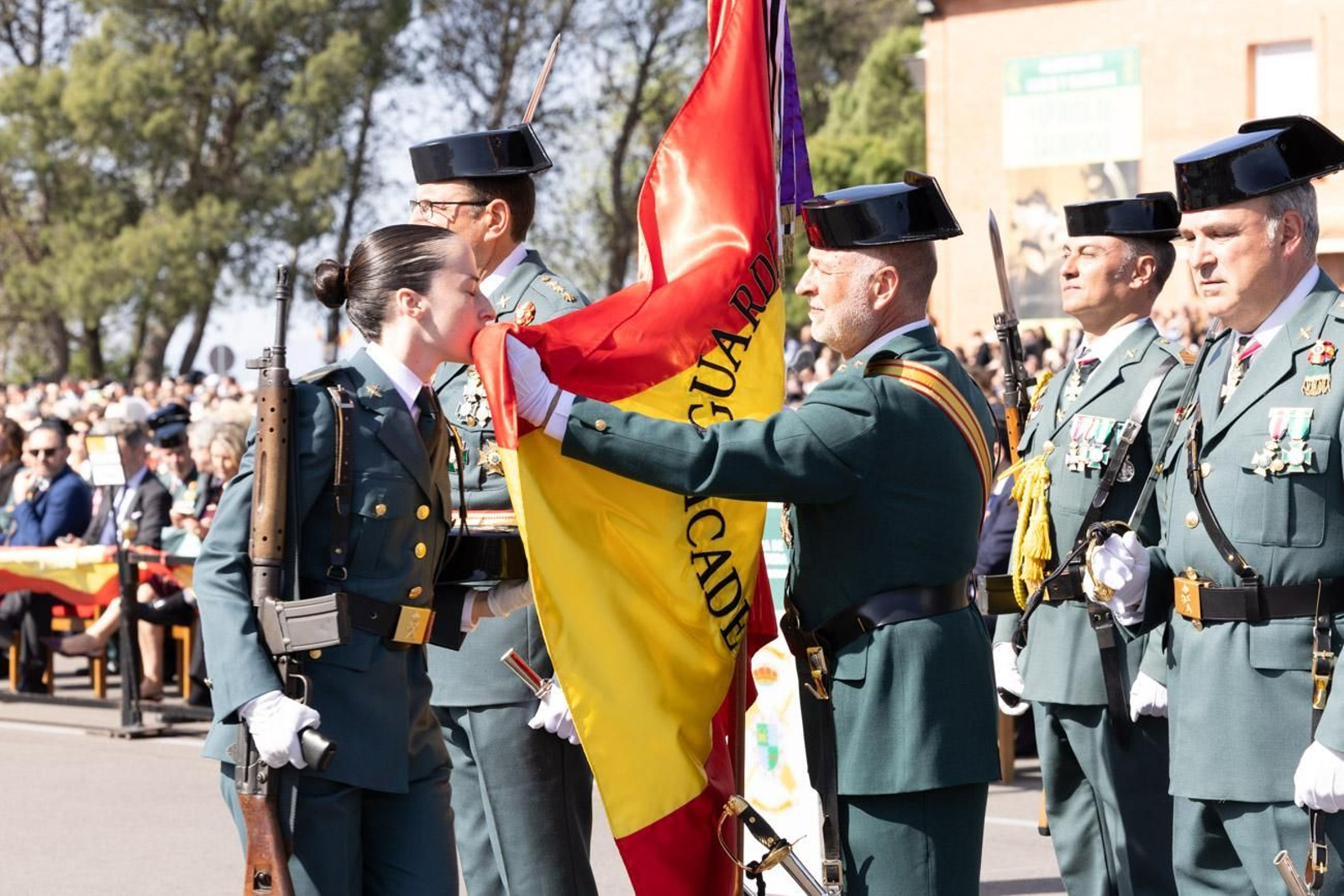 Acto de jura de bandera de la 130ª promoción de guardias civiles de la Academia de Baeza