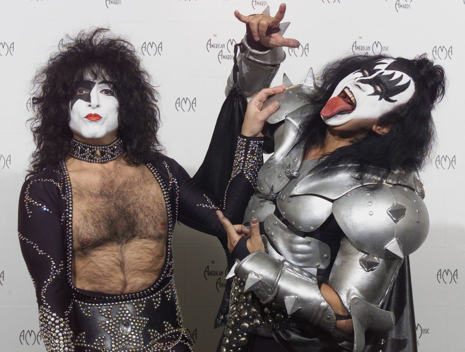 Dos miembros de  la banda de 'hard' rock Kiss.