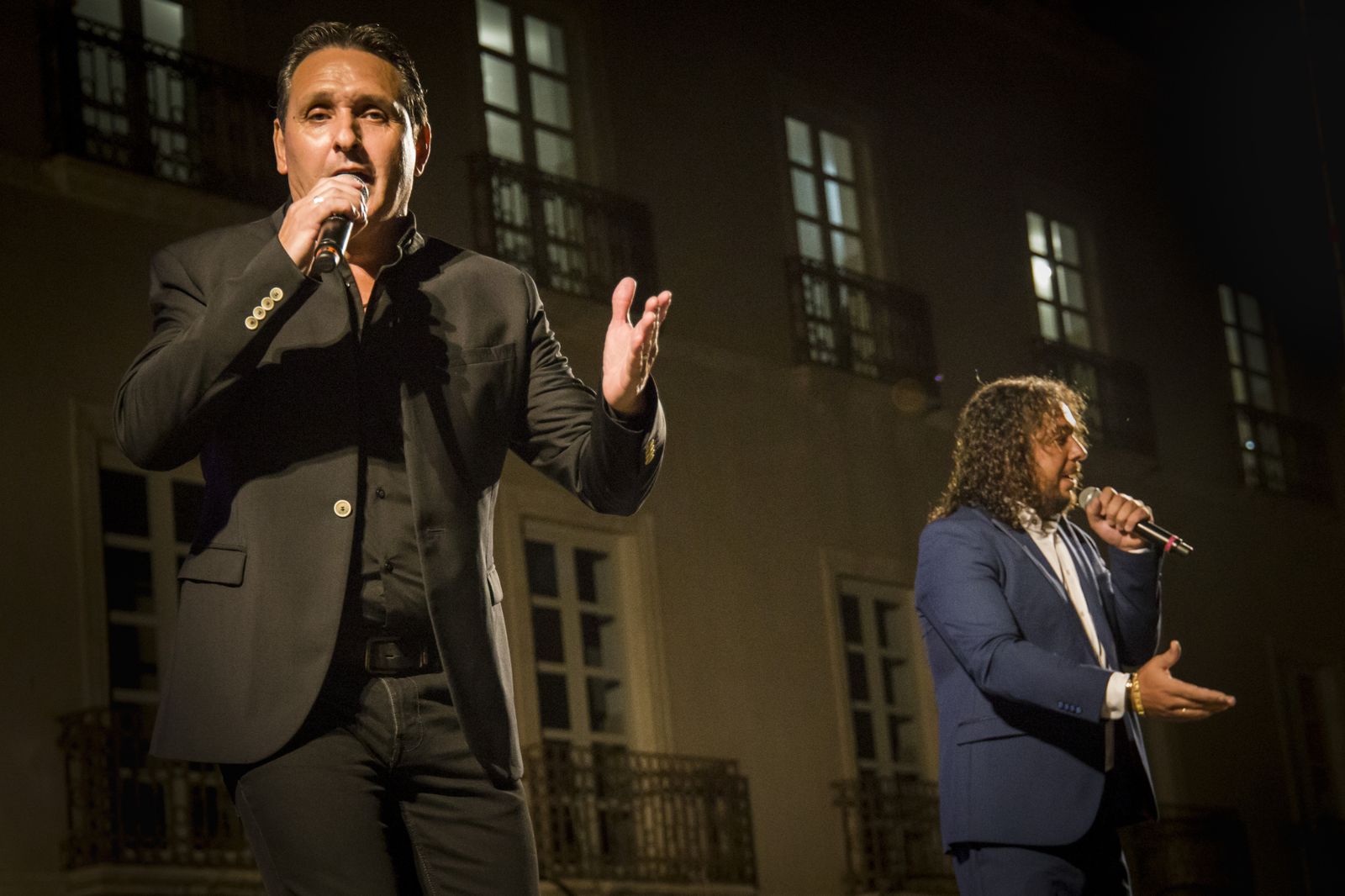 Antonio Luna y Miguel Ángel Mellado en el homenaje musical a Manolo Escobar.