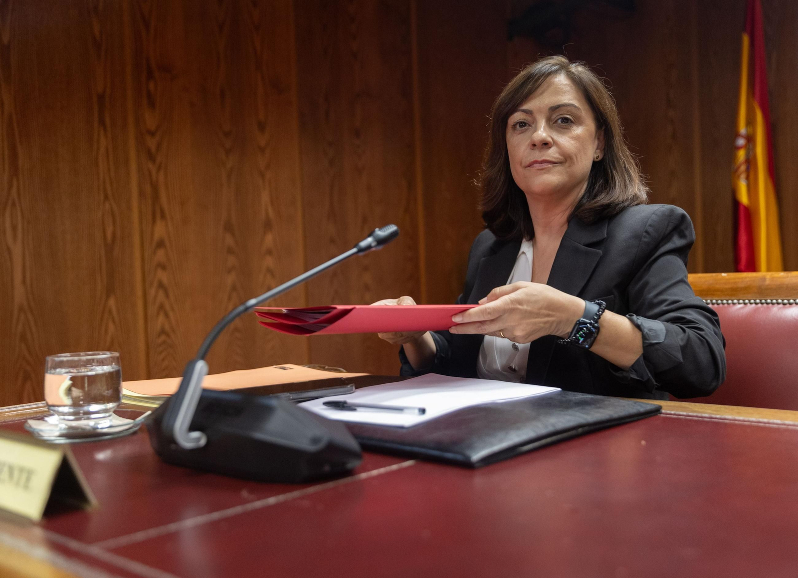 La gerente del PSOE, Ana María Fuentes, en la comisión del caso Koldo en el Senado.