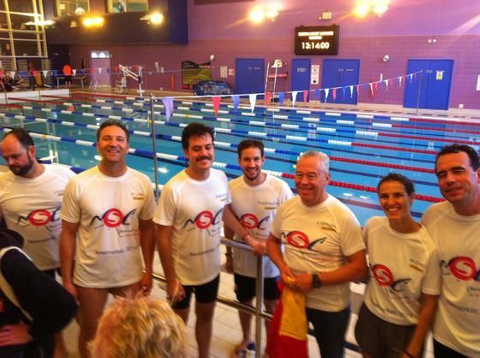 Momentos antes de la recogida de medallas