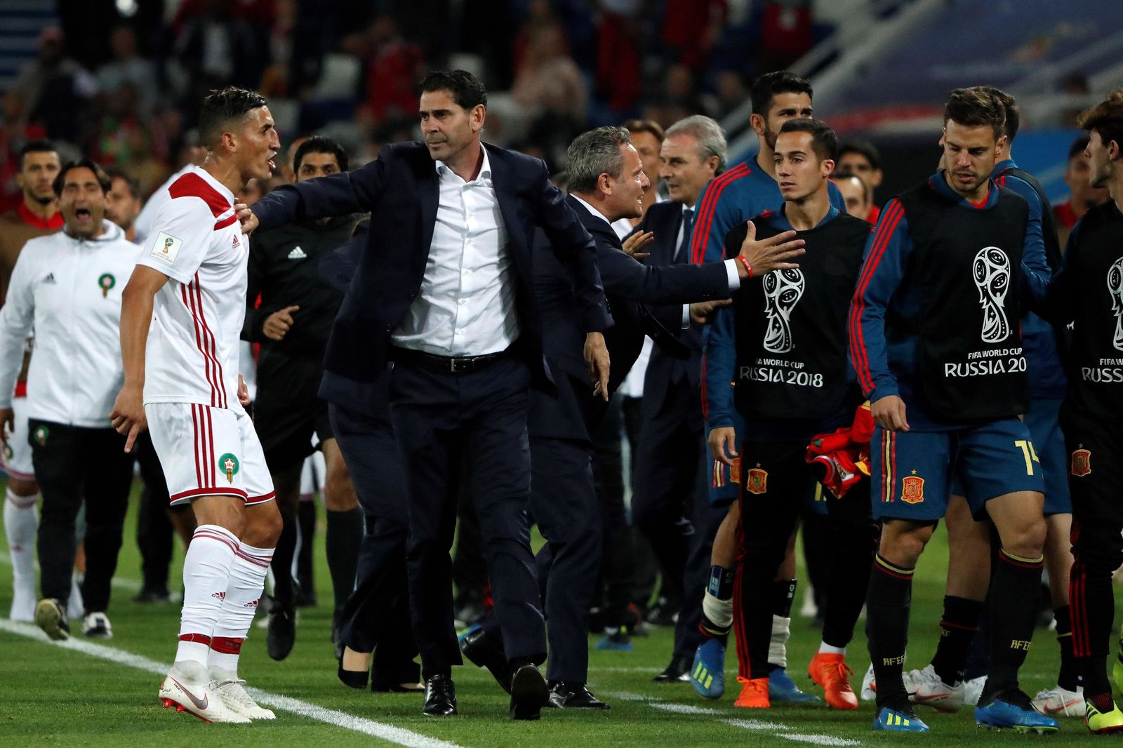 Las imágenes del España-Marruecos