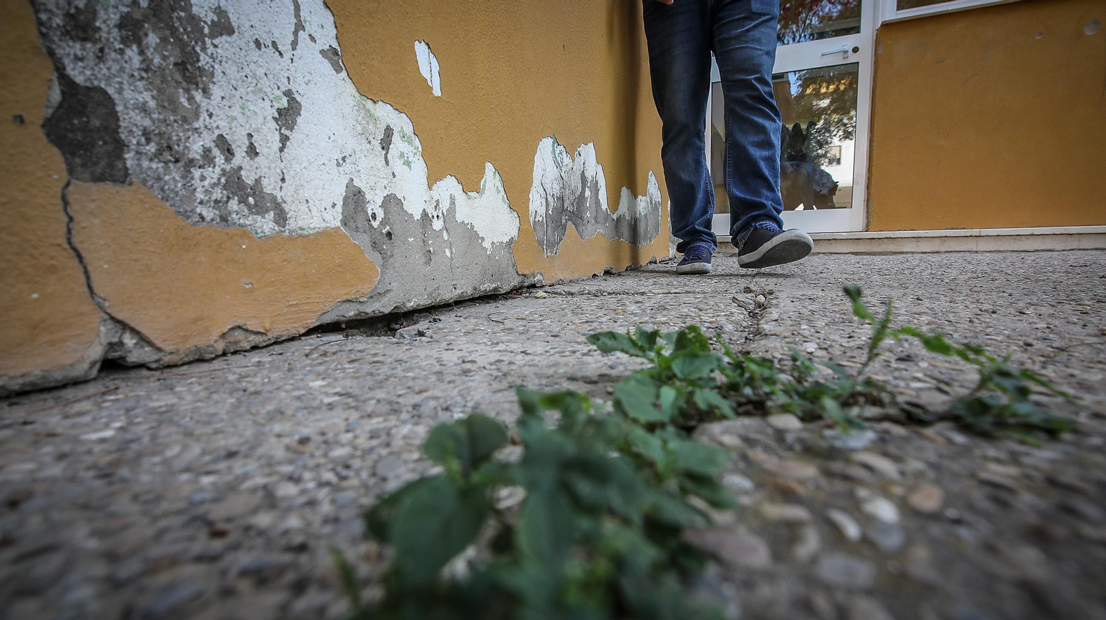 Imágenes del mal estado del CEIP Tartesos