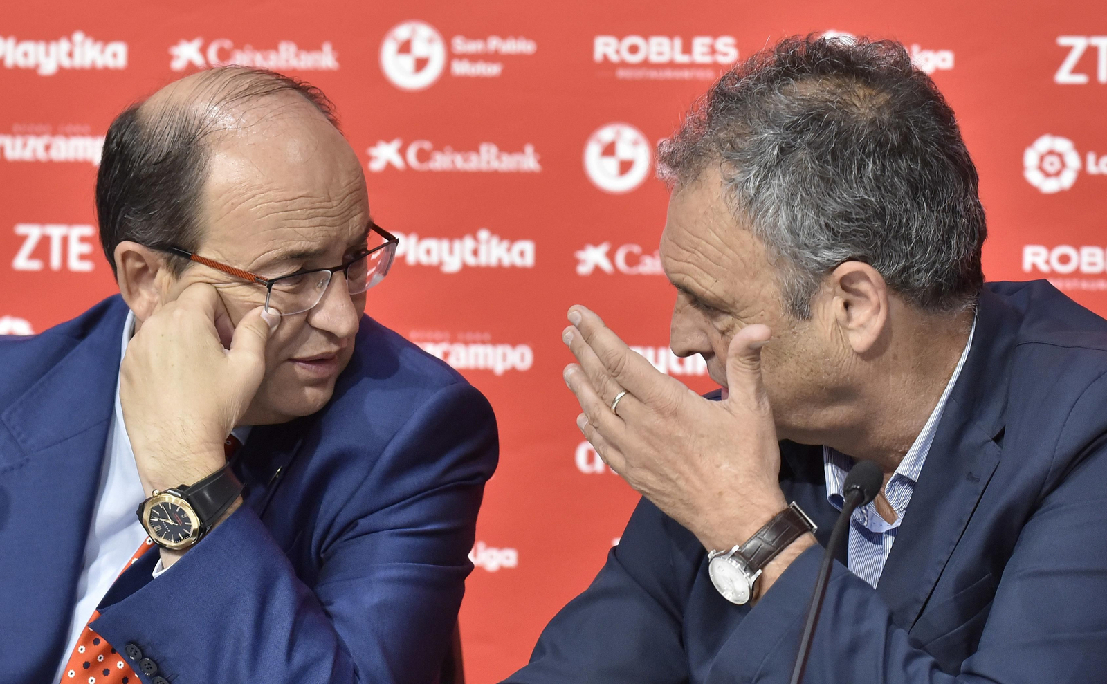 José Castro y Joaquín Caparrós, en la presentación de Andre Silva