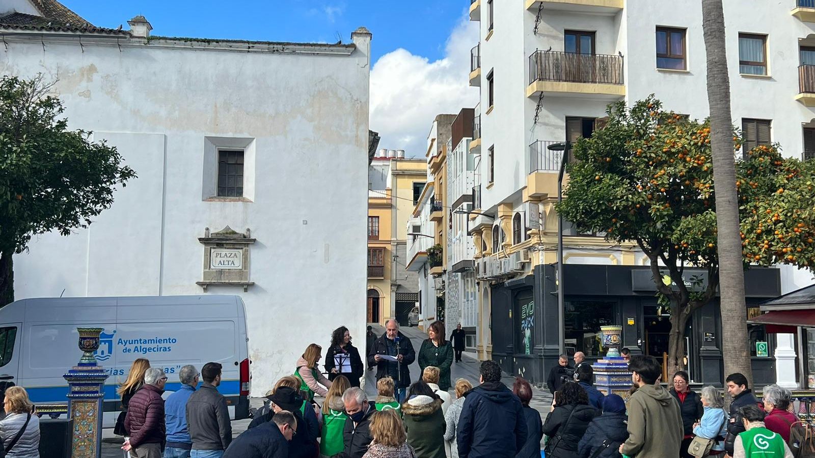 José Ignacio Landaluce, esta sábado, en la lectura del manifiesto contra el cáncer.
