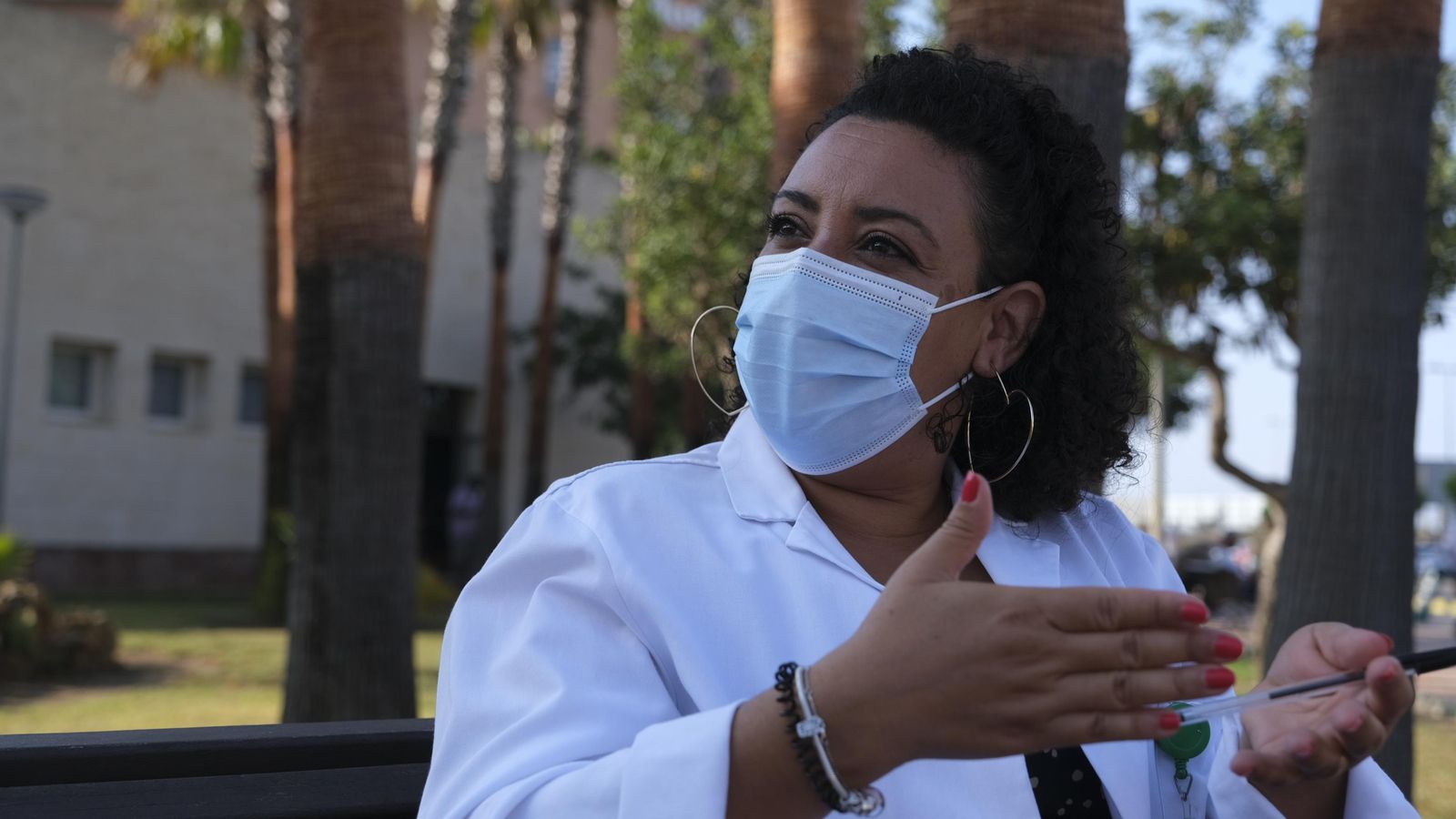 Nivine, durante la entrevista con Diario de Almería