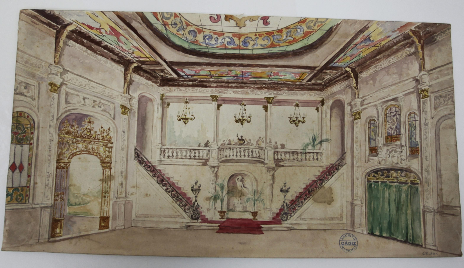 Fotografía de Jesús Marín de un boceto del Archivo Histórico Municipal.