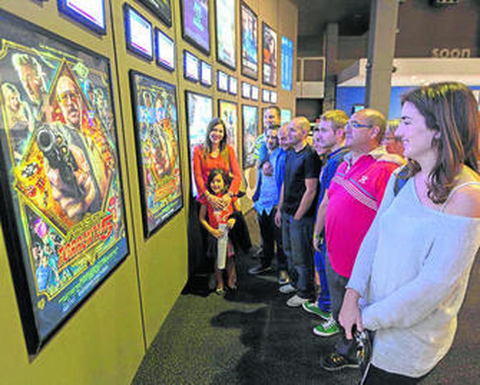 Aspecto que presentaban ayer, primer día de proyección de la película, las salas de cine de Kinépolis.