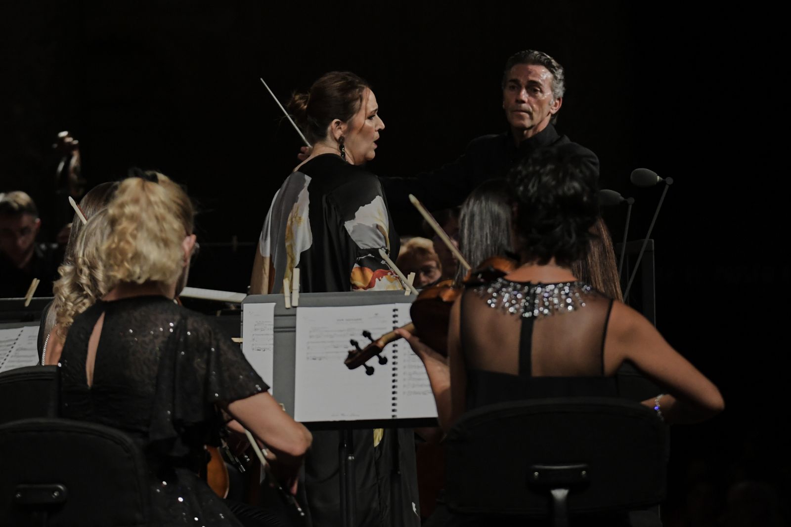 La soprano granadina María José Moreno y el barítono malagueño Carlos Álvarez actúan en  el Palacio de Carlos V, en imágenes