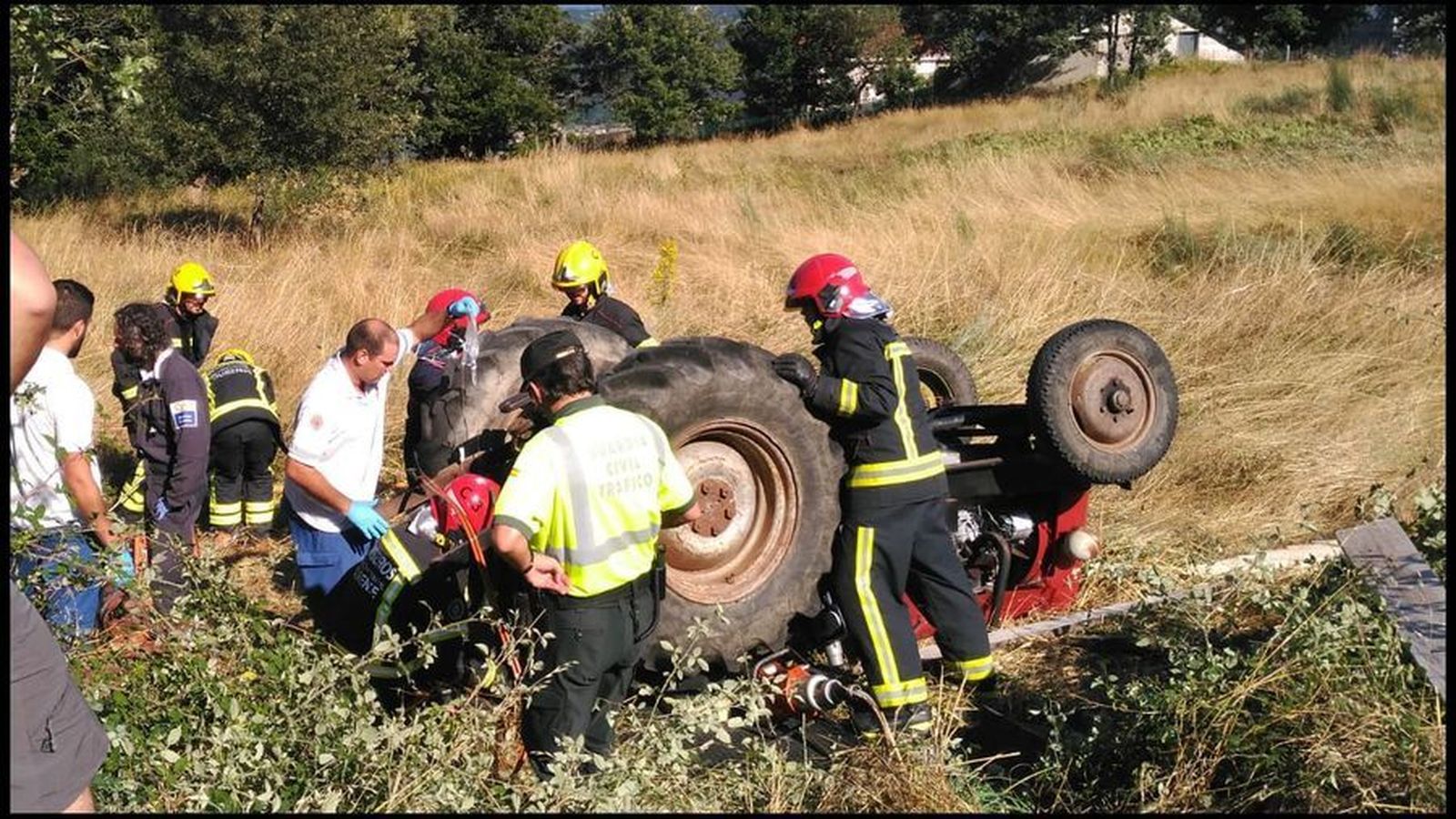 Imagen de archivo de otro accidente de un tractor en el que el conductor perdió la vida