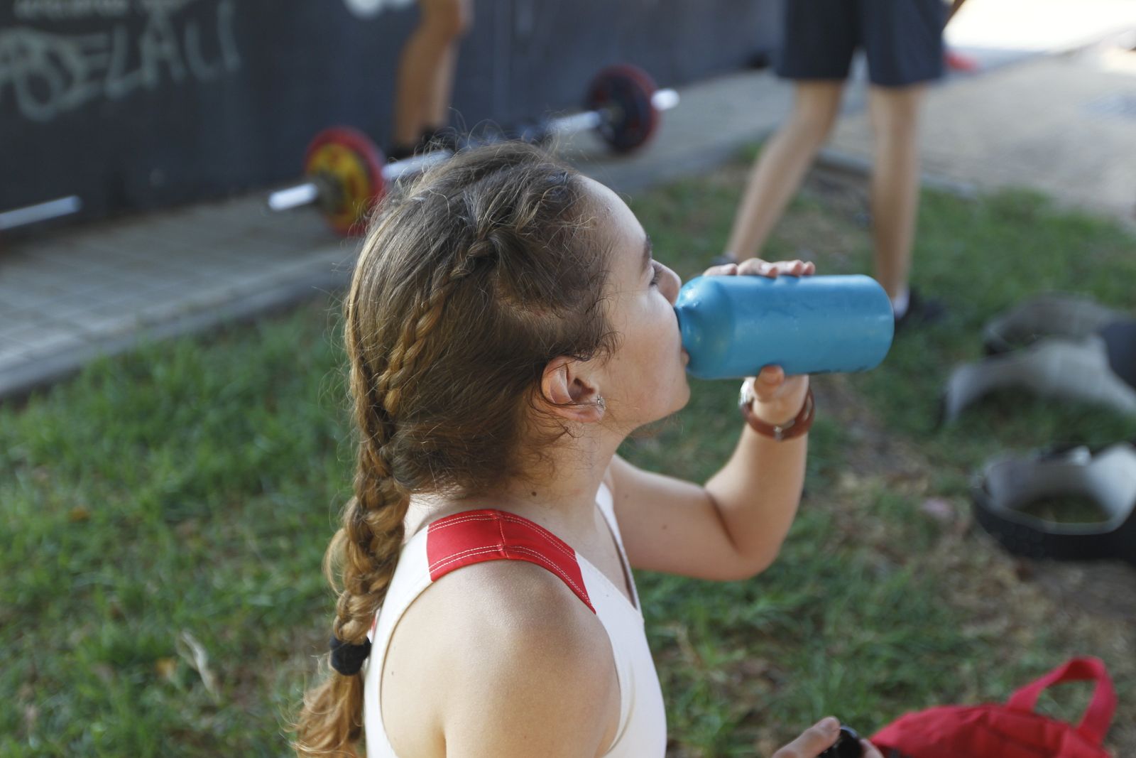 Entrenamiento del CD Atletas de Almería en el parque de Los Molinos