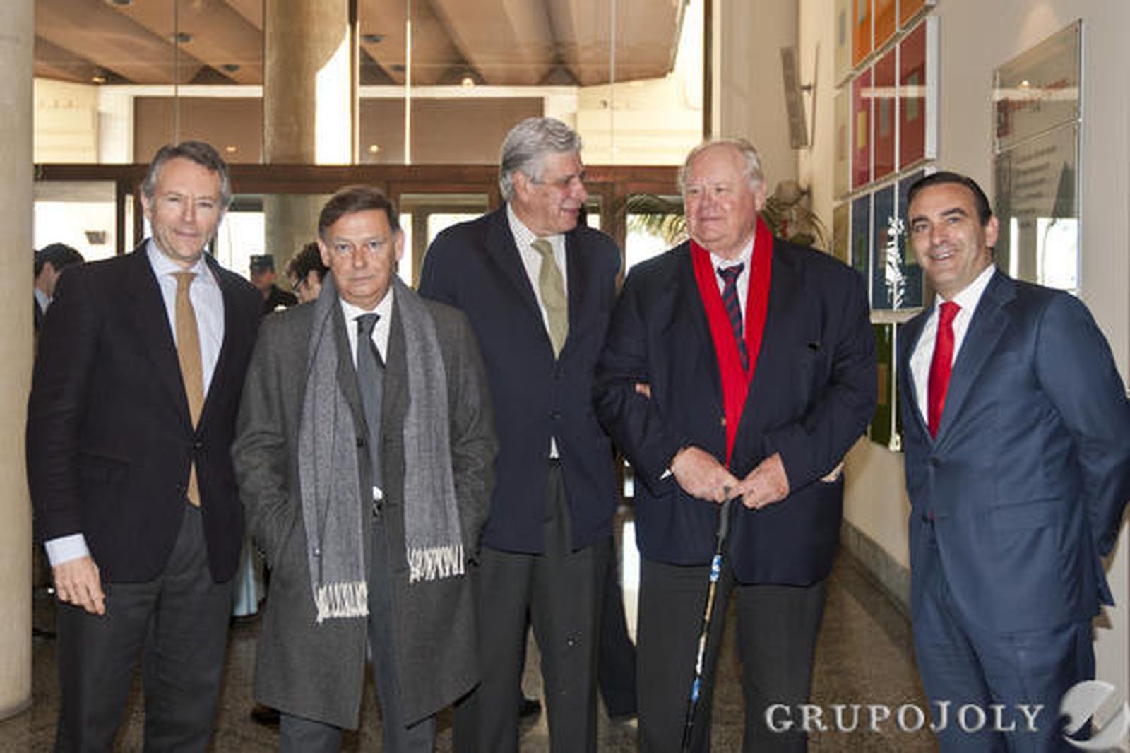 Los empresarios José Manuel Pascual y Jan De Clerck; el director territorial del Banco Santander, Manuel Iturbe; Manuel Guerrero Pemán, presidente del Consejo Asesor de Diario de Jerez; y José Joly, presidente del Grupo Joly.

Foto: Julio Gonzalez