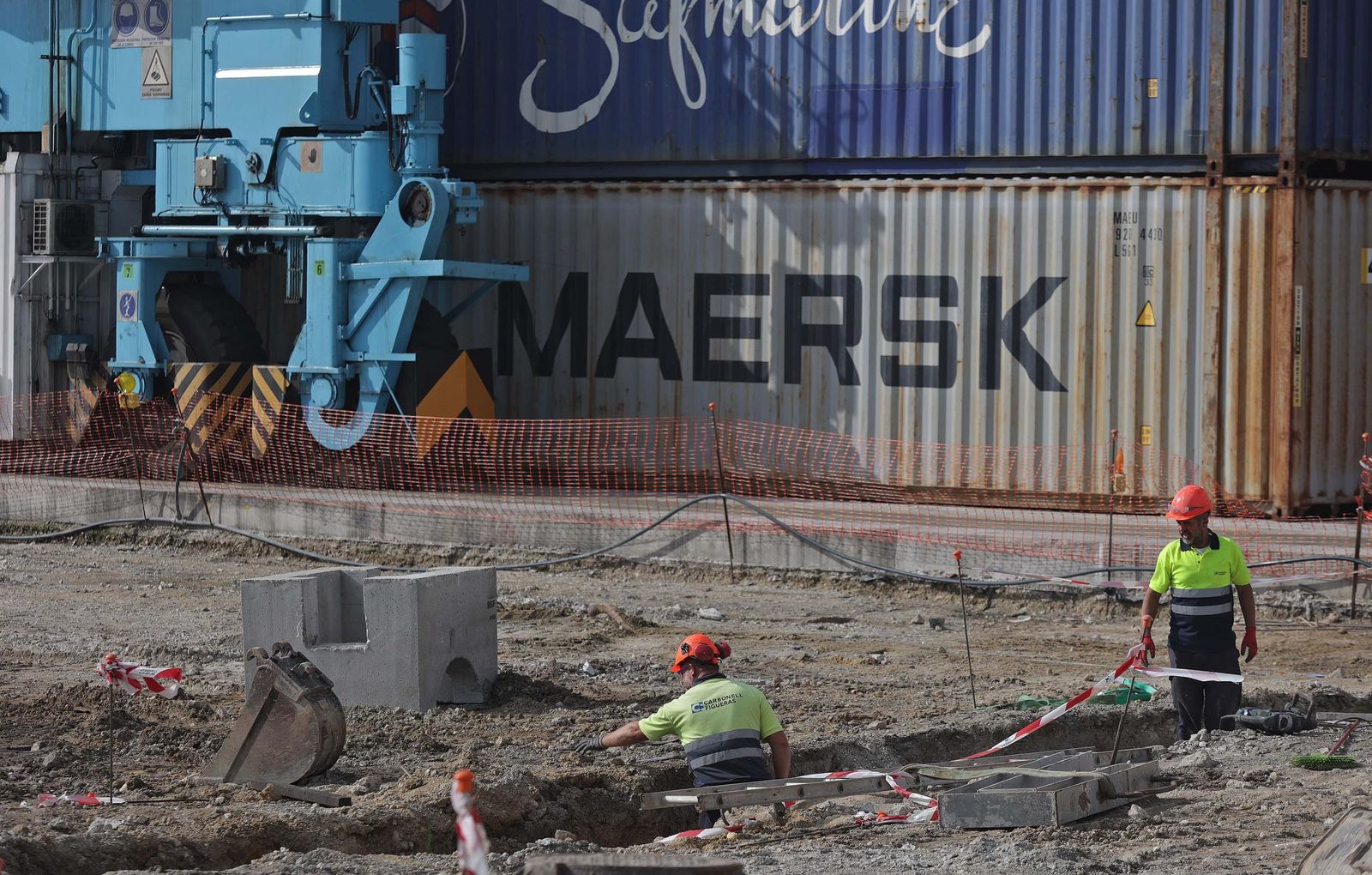 Fotos del proyecto de asfaltado de APM Terminals Algeciras.