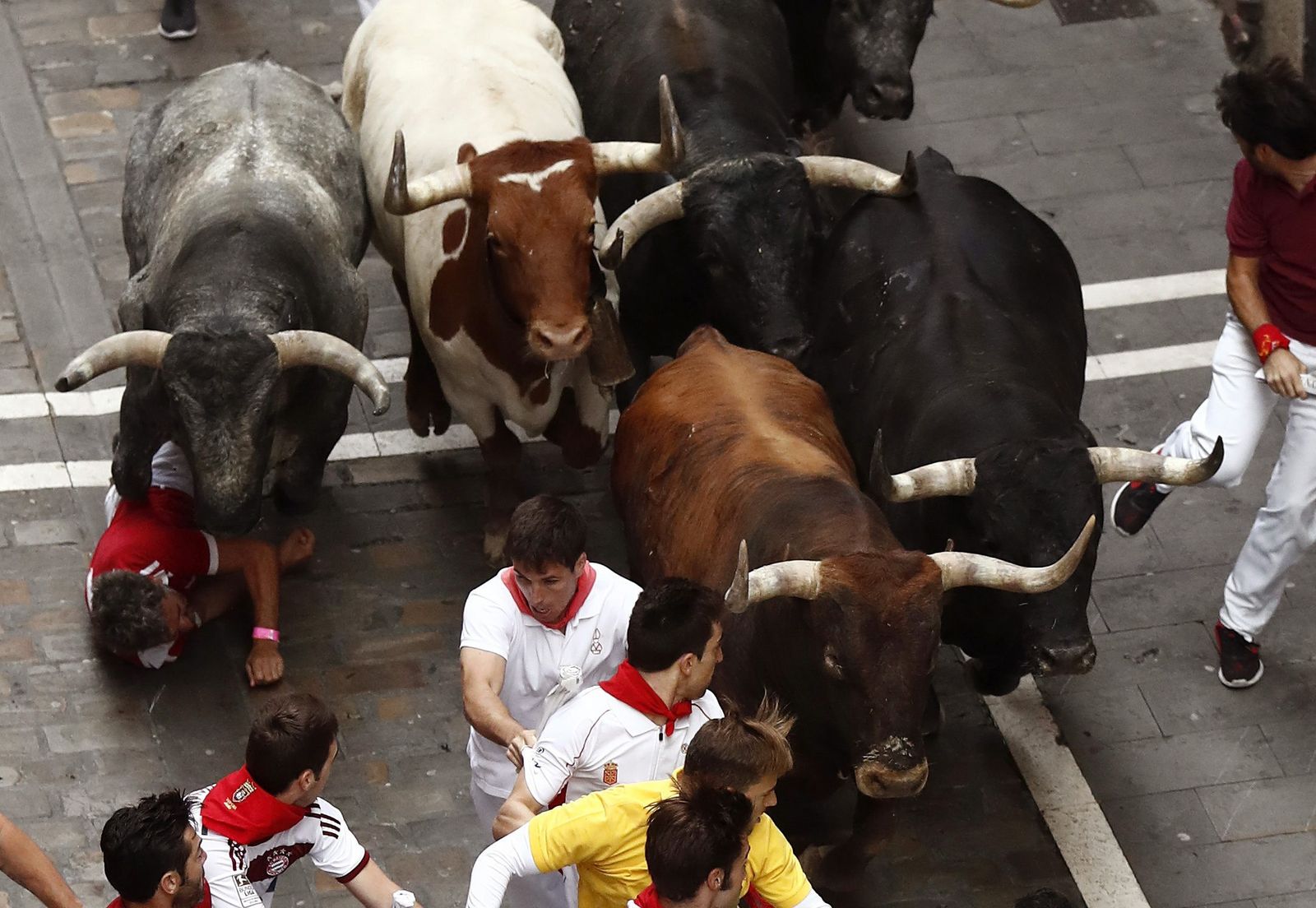 Las imágenes del último encierro de los sanfermines