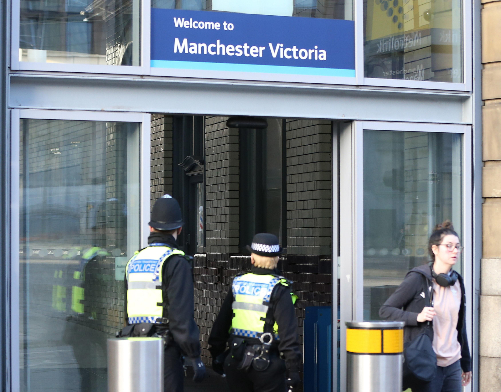 La estación Victoria Metrolink de Manchester donde se produjo el triple apuñalamiento