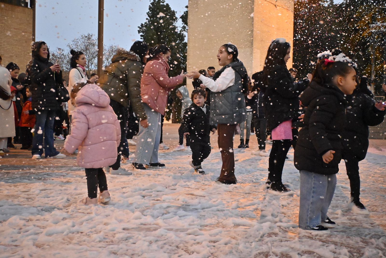 Las mejores fotografías de la nevada en el barrio de La Hispanidad