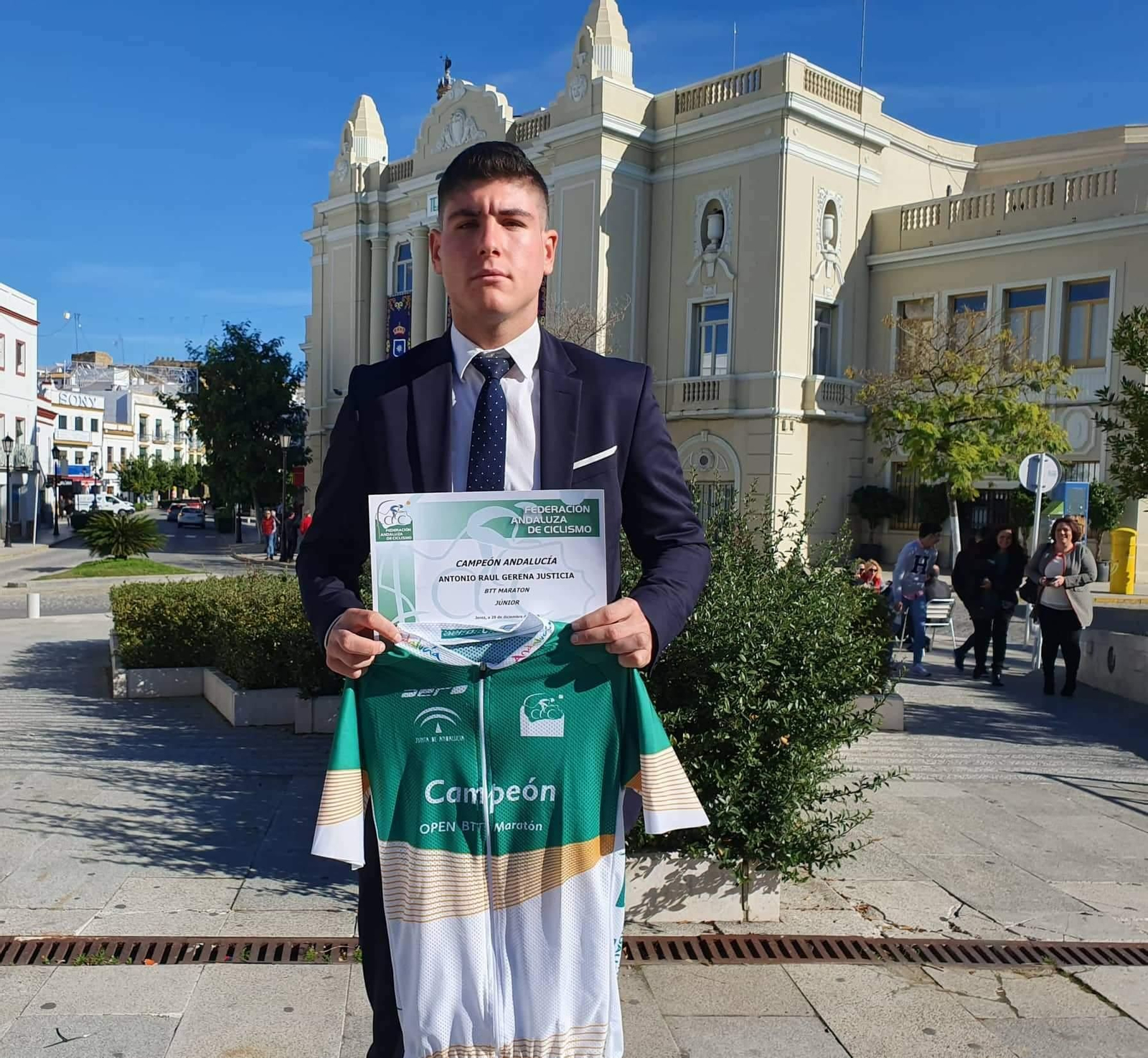 El ciclista algecireño Raúl Gerena