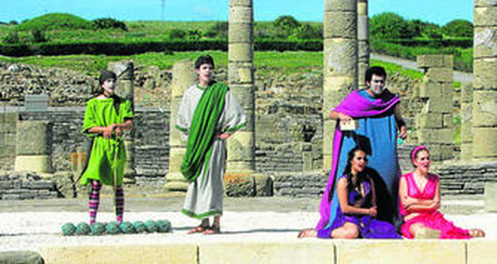 Un momento de la representación de Rudens, a cargo del grupo portuense Balbo Teatro.