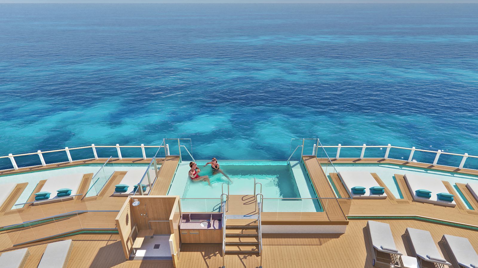 Una de las muchas piscinas con las que cuenta el Norwegian Prima