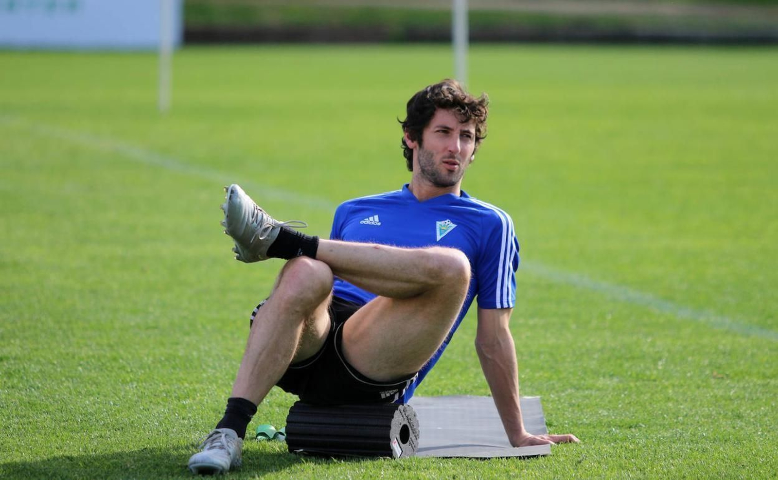 El 'Pirata' Granero, durante un entrenamiento con el Marbella