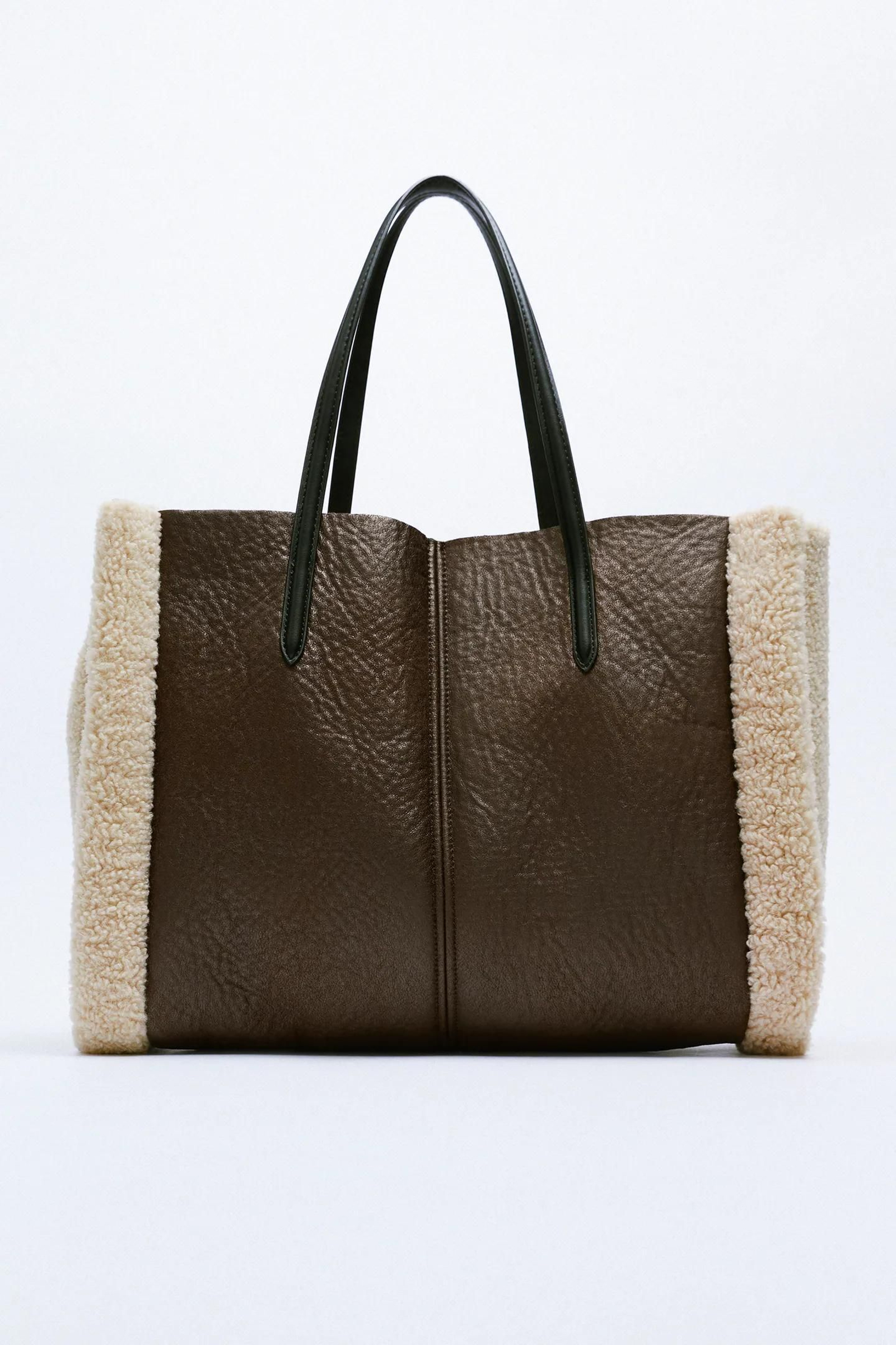 Bolso shopper de borreguito de Zara.