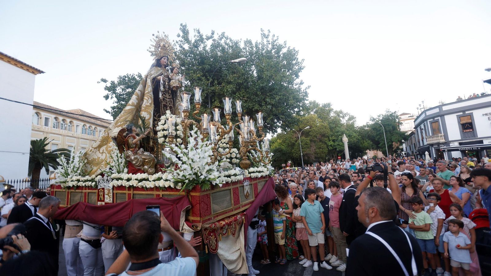 La Virgen del Carmen de Puerta Nueva, durante la procesión de 2024. La Virgen del Carmen de Puerta Nueva, durante la procesión de 2024.