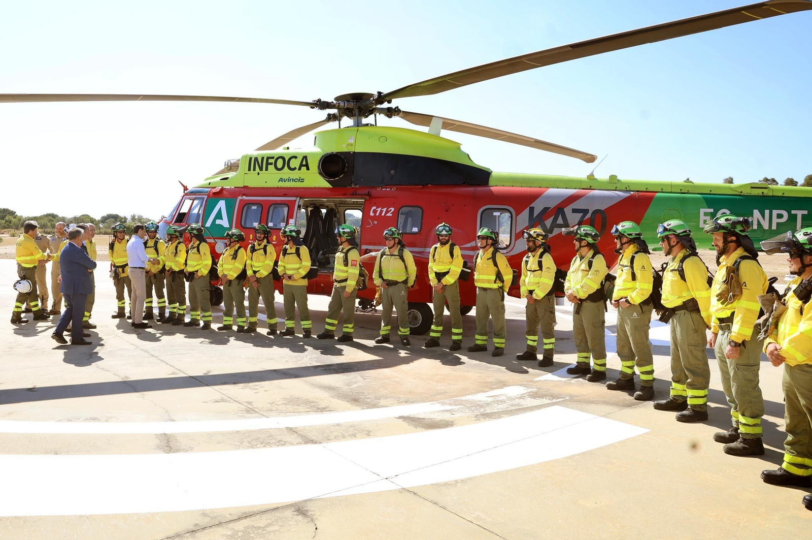 Imágenes de la presentación del Plan Infoca 2024 de prevención de incendios forestales