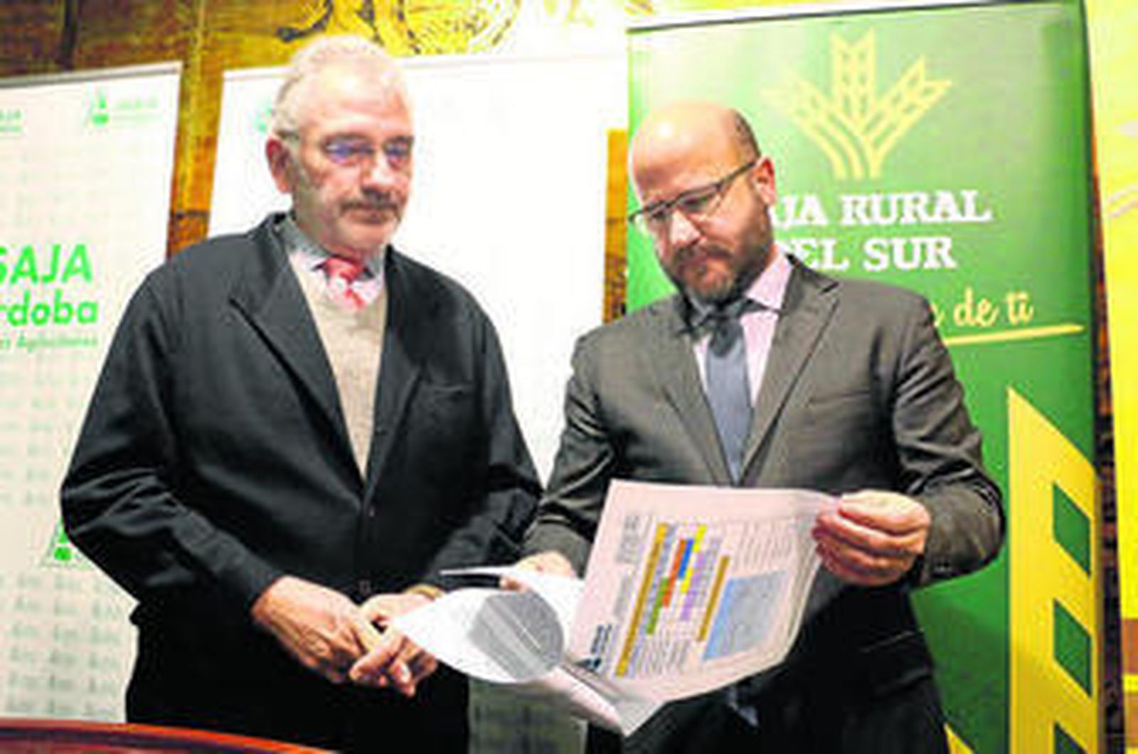 Ignacio Fernández de Mesa y el secretario general de Asaja, Carlos Molina.