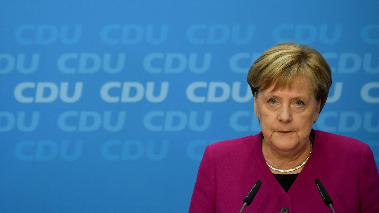 Angela Merkel, durante la rueda de prensa.