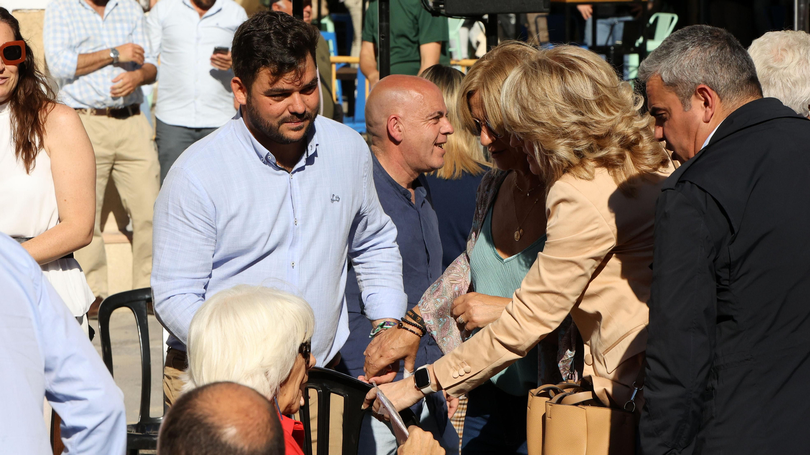 Dolors Montserrat, en campaña de las Europeas en Jerez