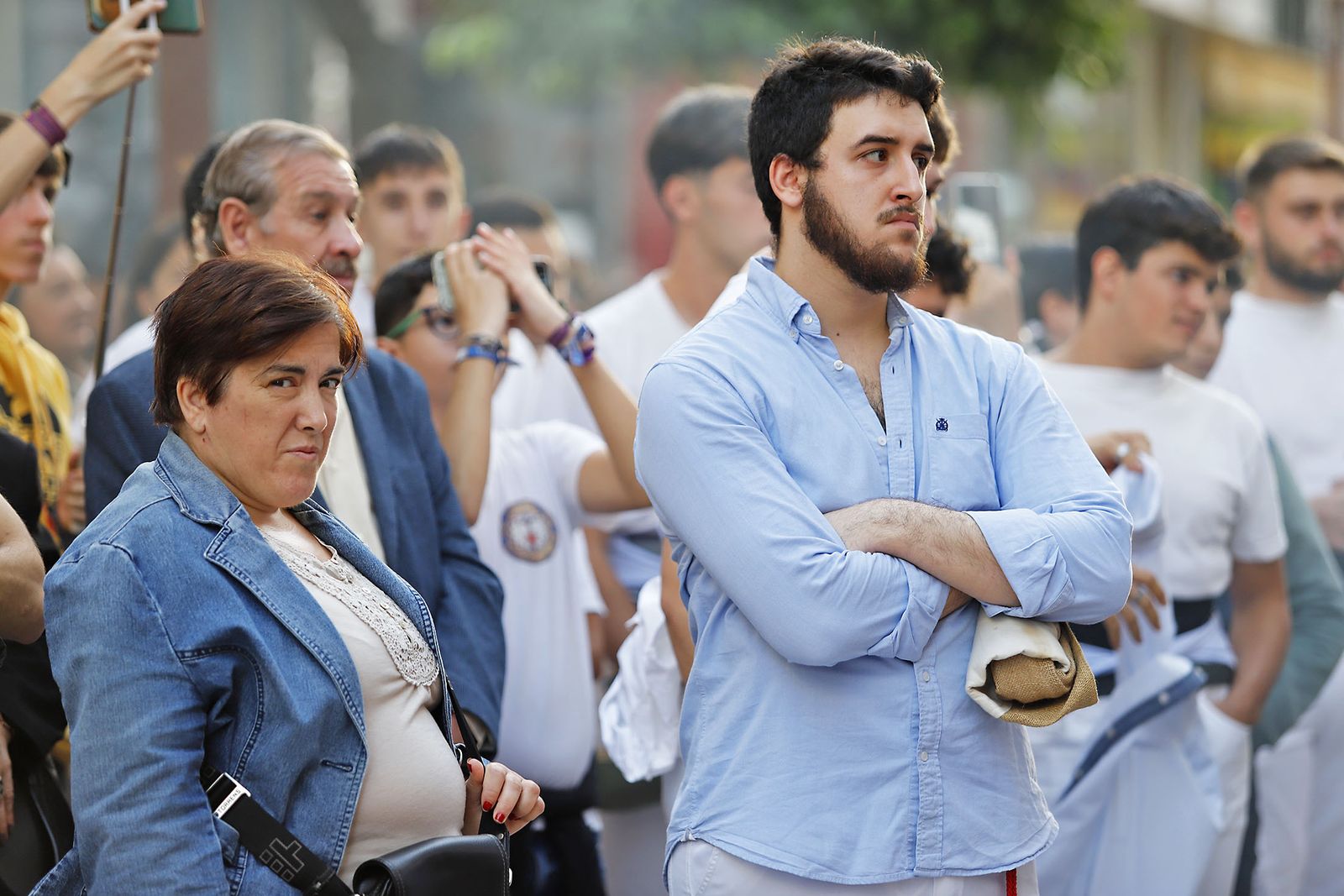 Imágenes del Sagrado corazón de Jesús en procesión por las calles del centro