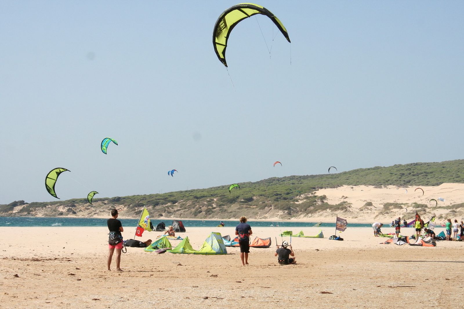 Kitesurfistas, en Tarifa.