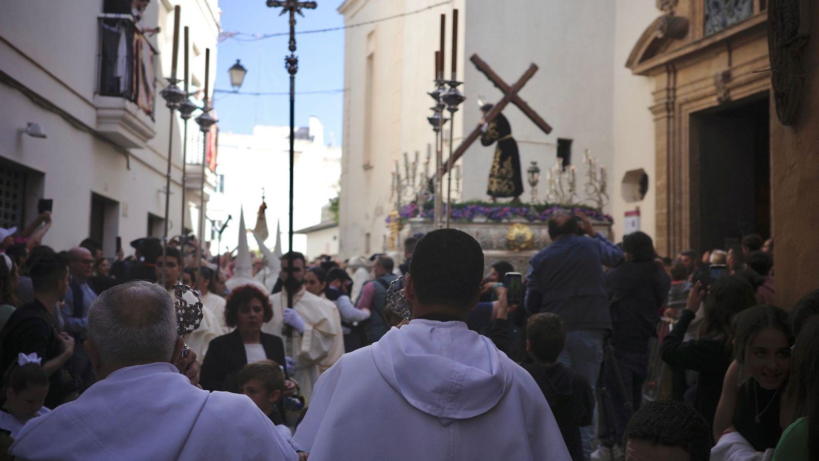 El Nazareno de la Obediencia, en su primera salida procesional.