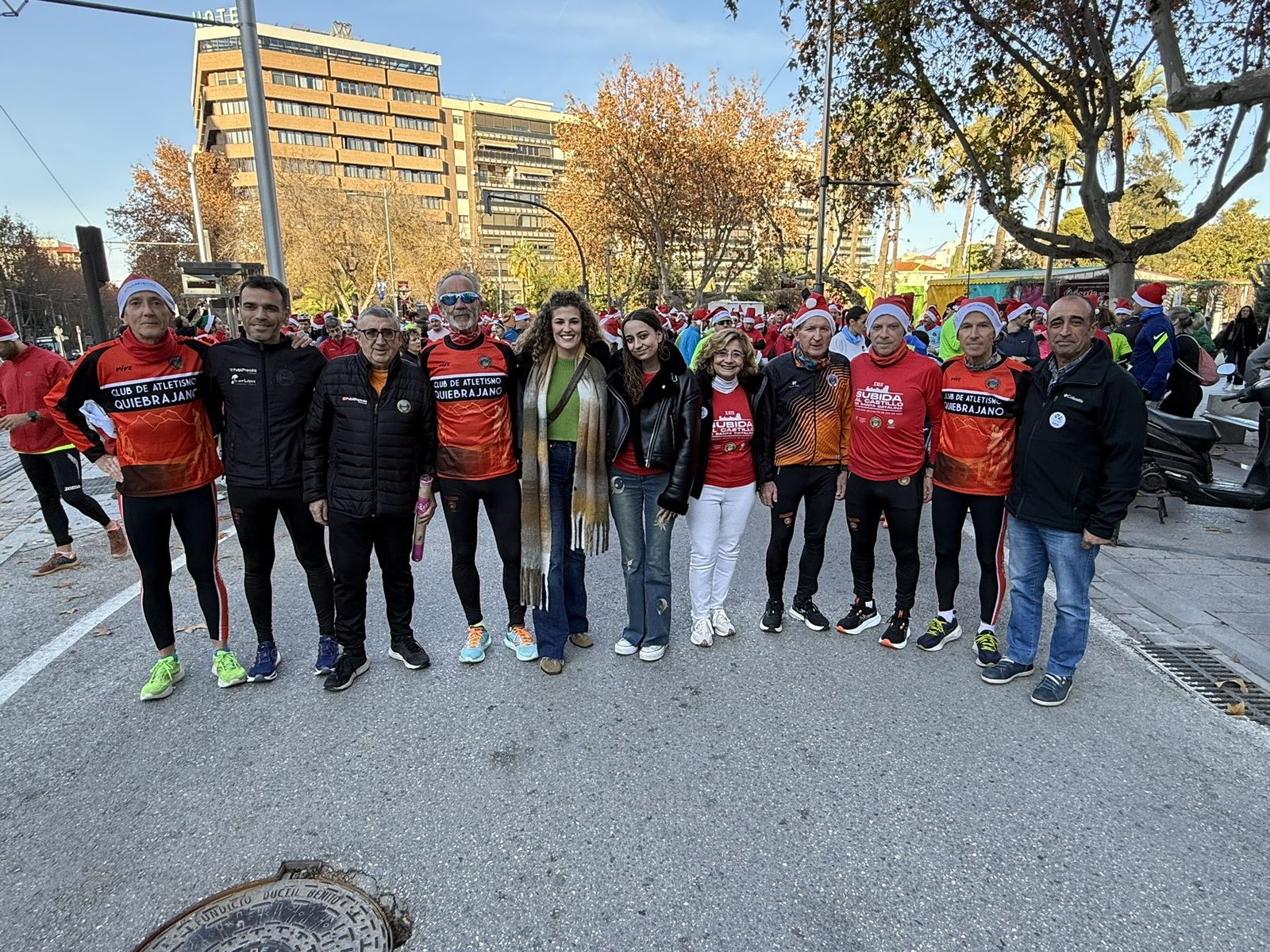 Foto de familia en la salida de la prueba.