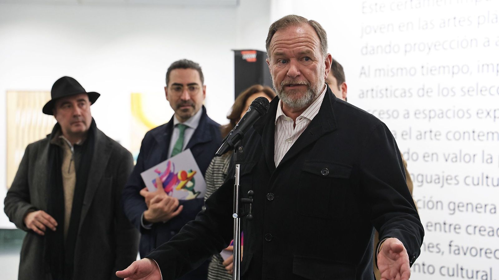 El presidente de Caja Rural del Sur y de su Fundación, José Luis García-Palacios Álvarez, durante la apertura del acto de entrega de premios.