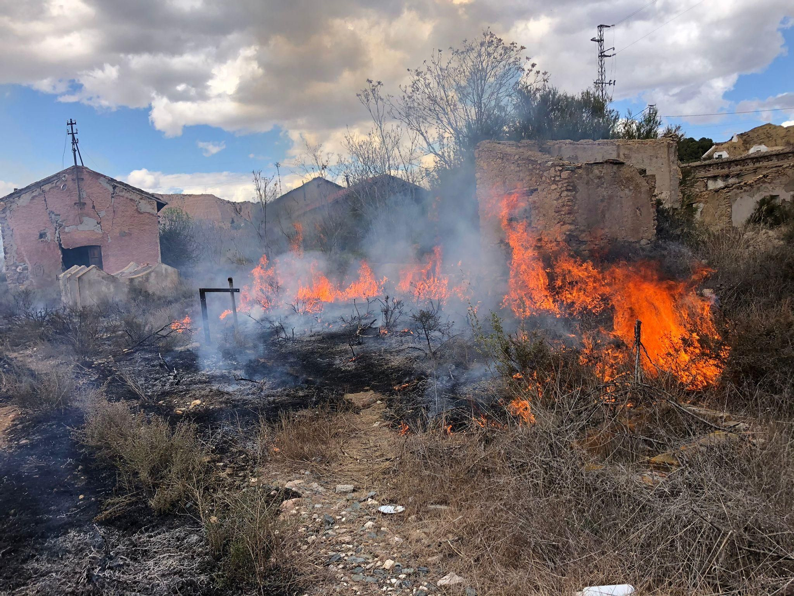 Imagen de uno de los siniestros remitida por el Ayuntamiento de Guadix.